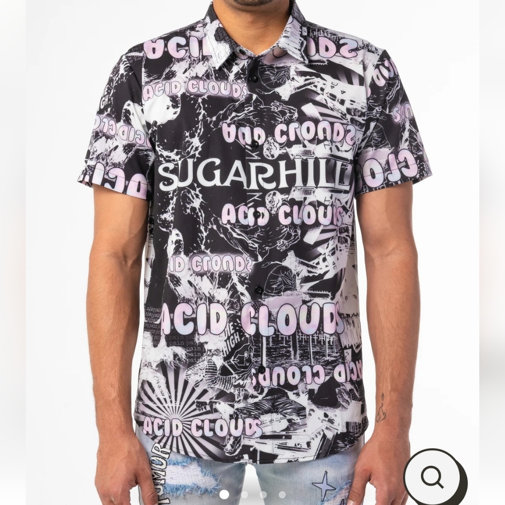 Sugarhill Acid Clouds Button Up Shirt